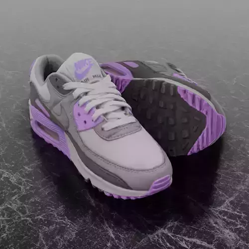 NIKE AIR MAX 3D SHOES - PUPRLE Low-poly 3D model