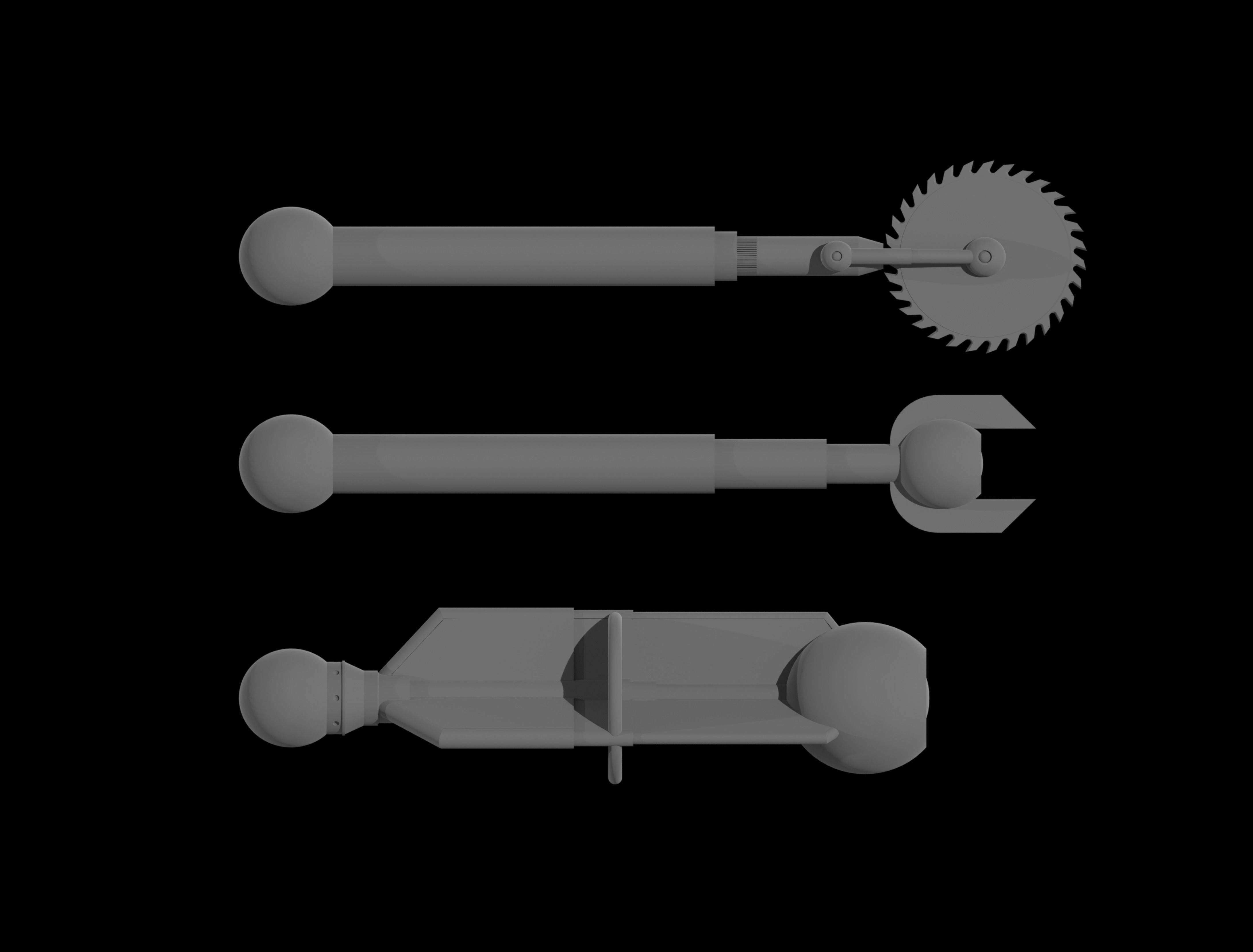 05 D-A-L-E-K  Weapons Pack 2  - 32MM Miniature 3D print model_3