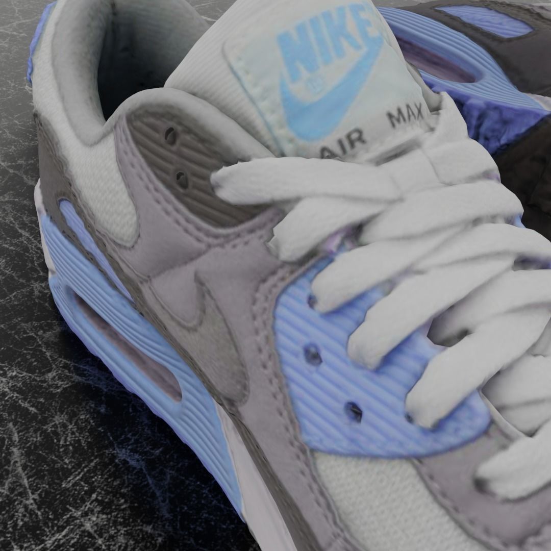 NIKE AIR MAX 3D SHOES - BLUE Low-poly 3D model_9