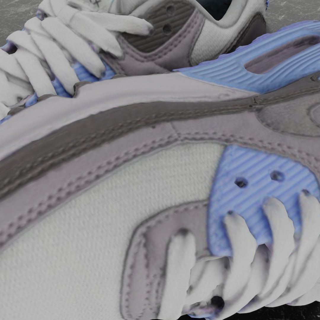NIKE AIR MAX 3D SHOES - BLUE Low-poly 3D model_8