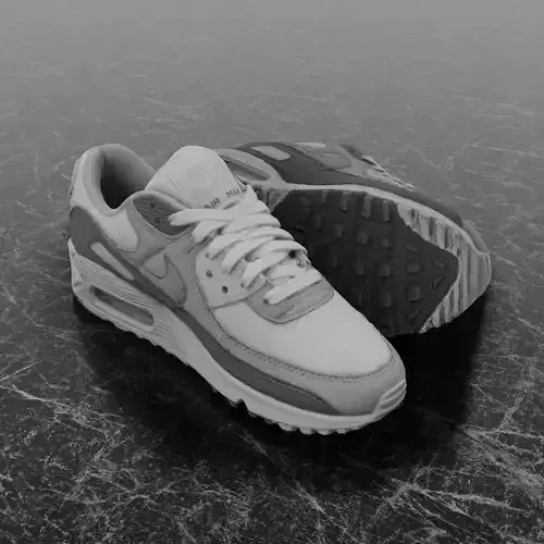 NIKE AIR MAX 3D SHOES - GREY Low-poly 3D model