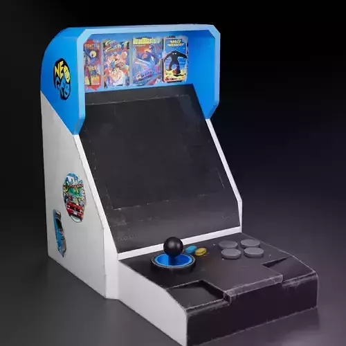 Retro Mini Game Console Low-poly 3D model