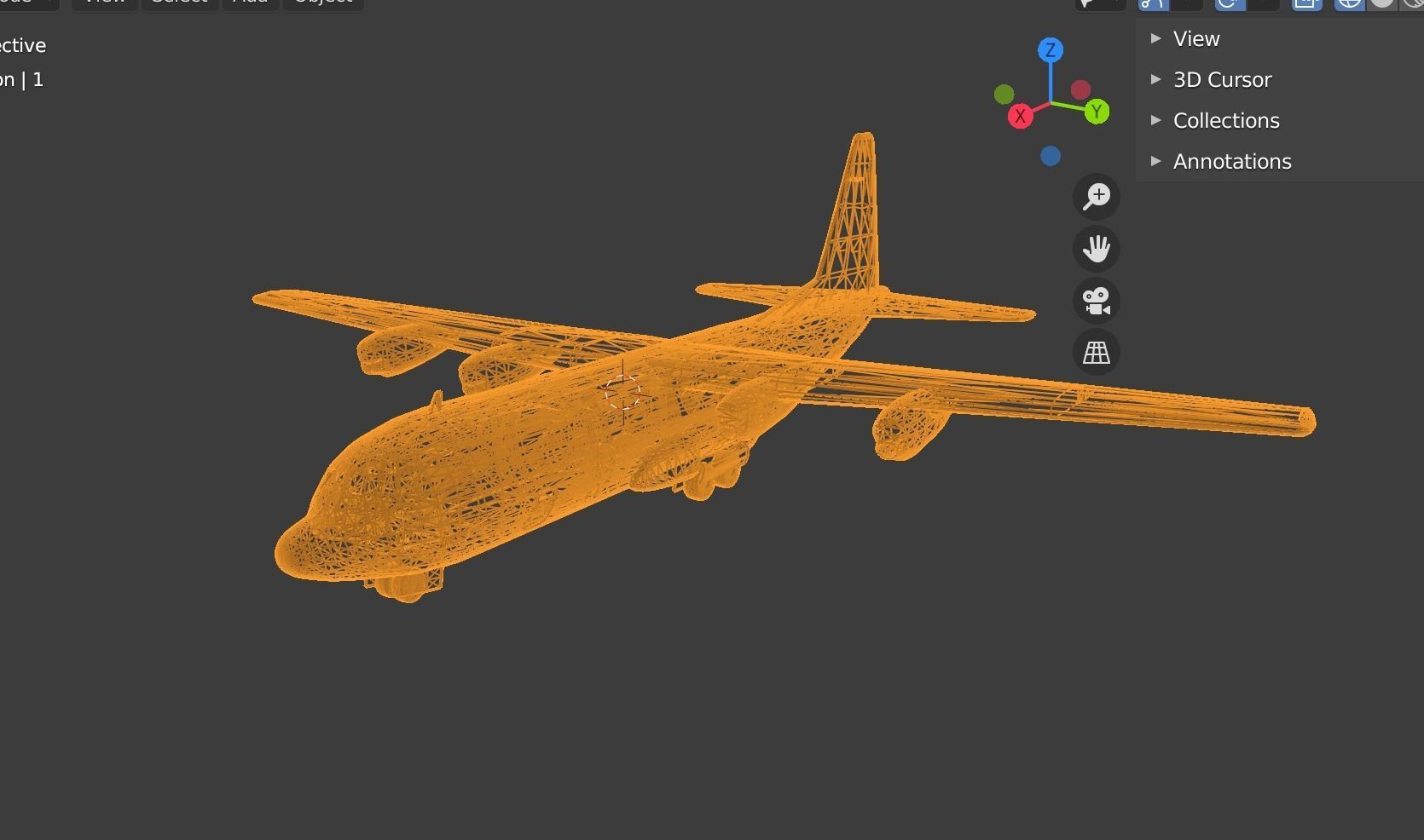 air c130 Low-poly 3D model_8