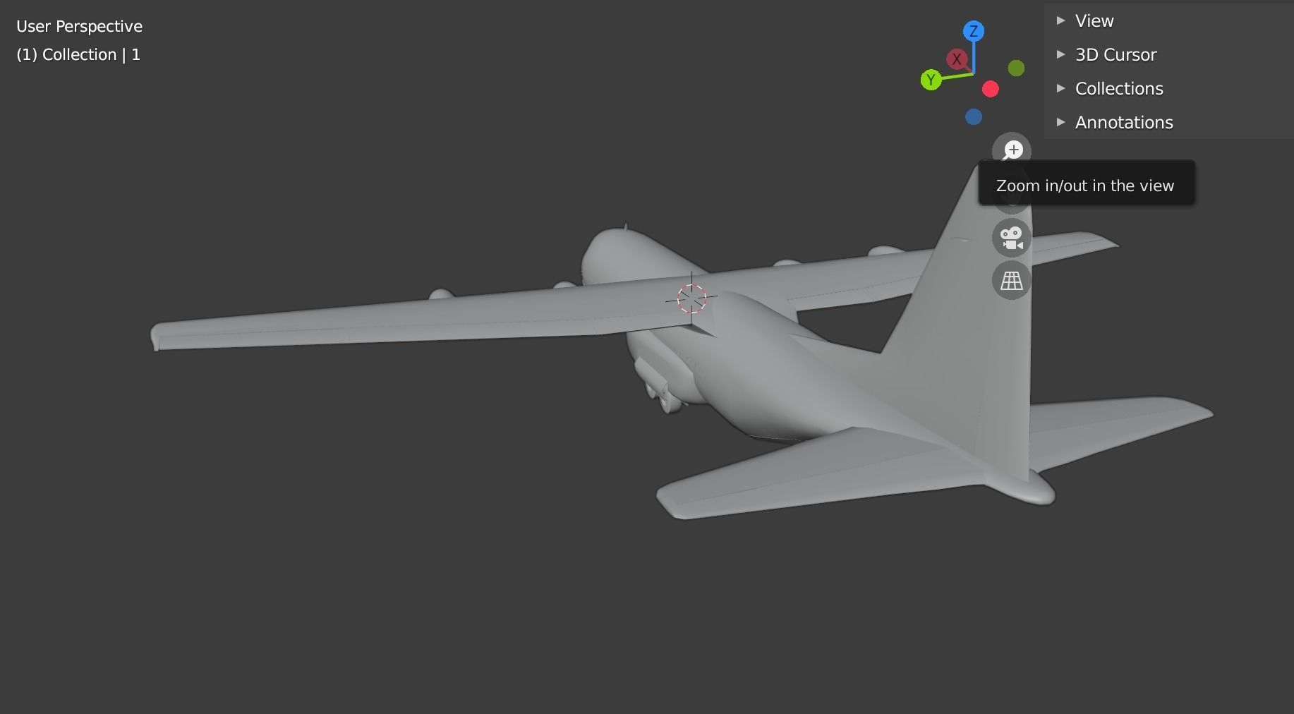 air c130 Low-poly 3D model_6