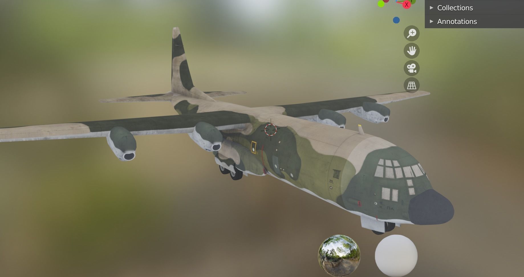 air c130 Low-poly 3D model_2