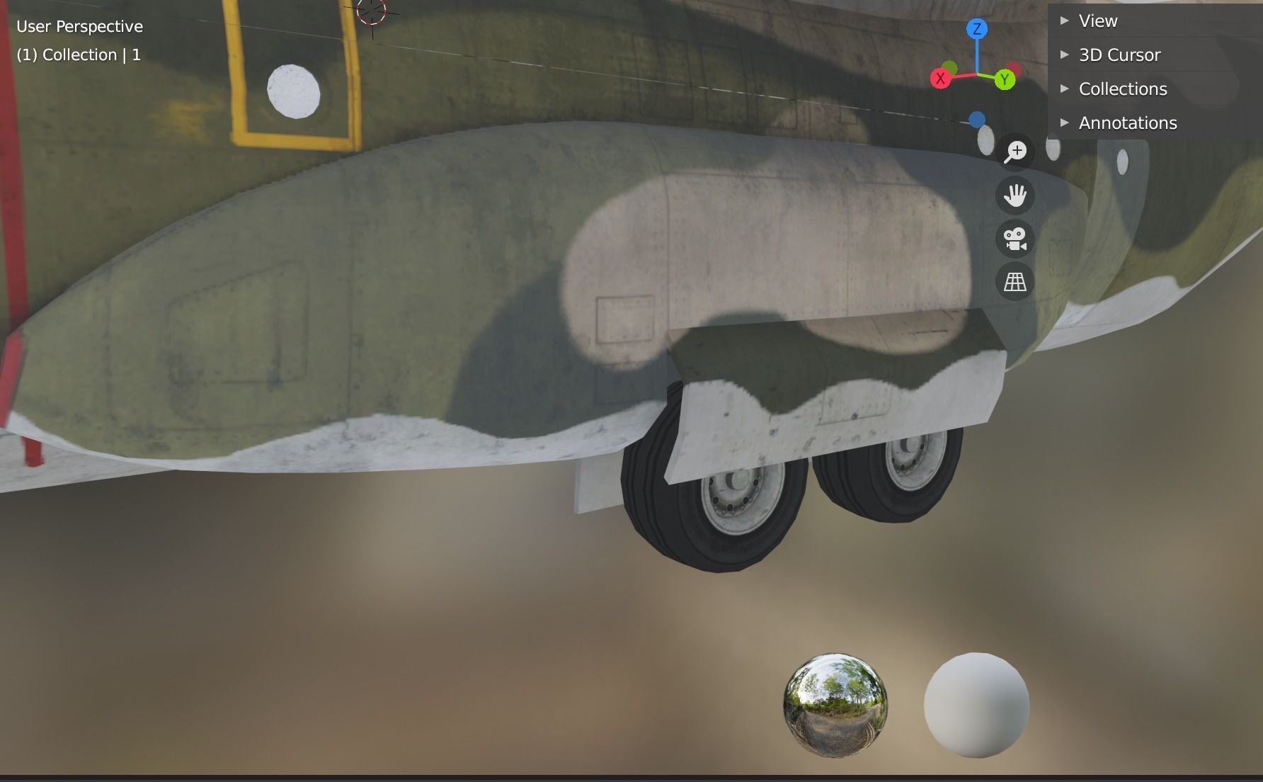 air c130 Low-poly 3D model_4