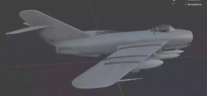 air mig17 Low-poly 3D model