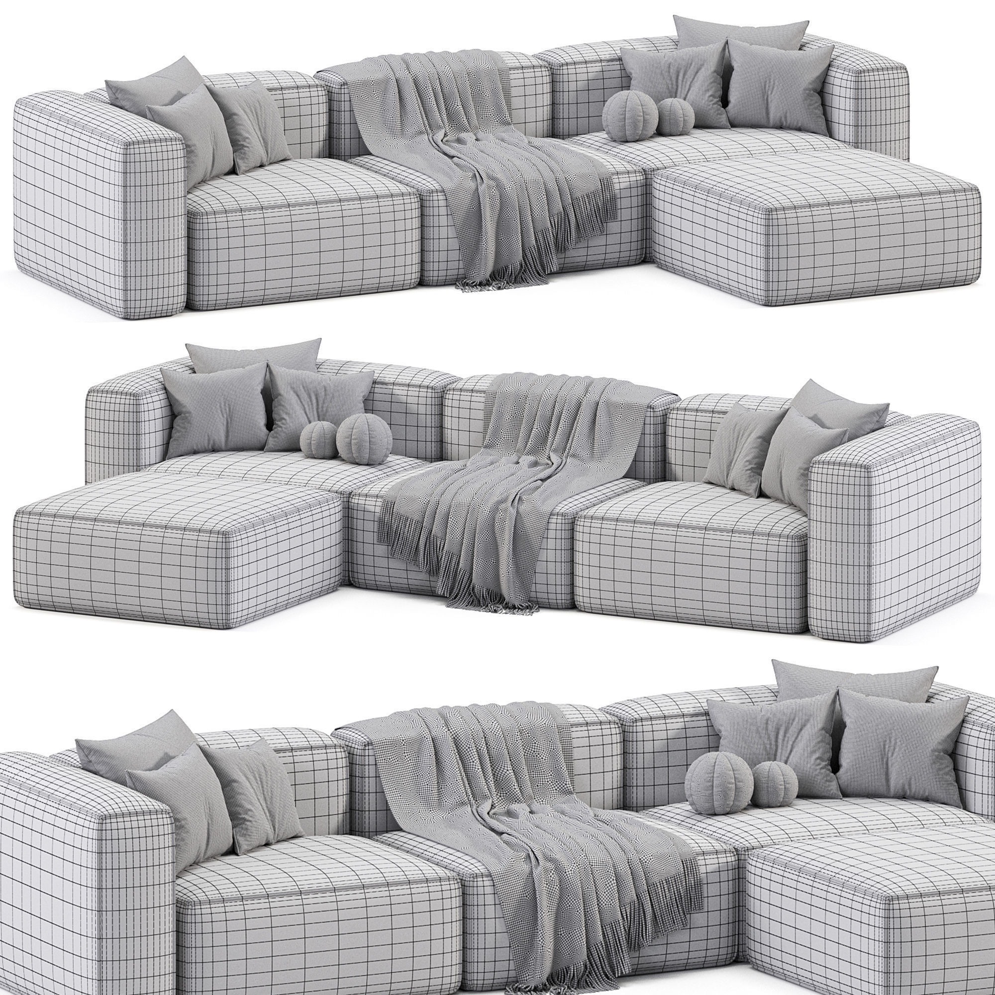 Sofa Modulowa By Westwing 3D model_4