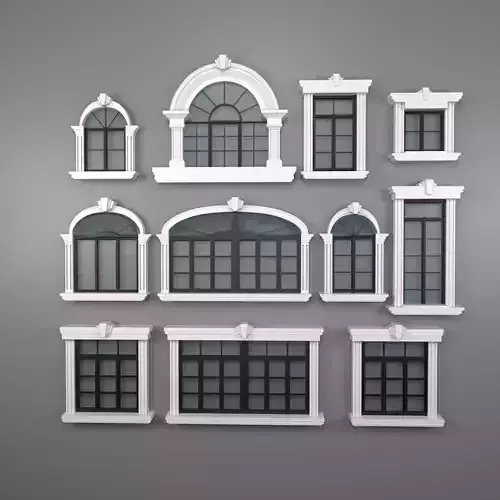 windows Low-poly 3D model