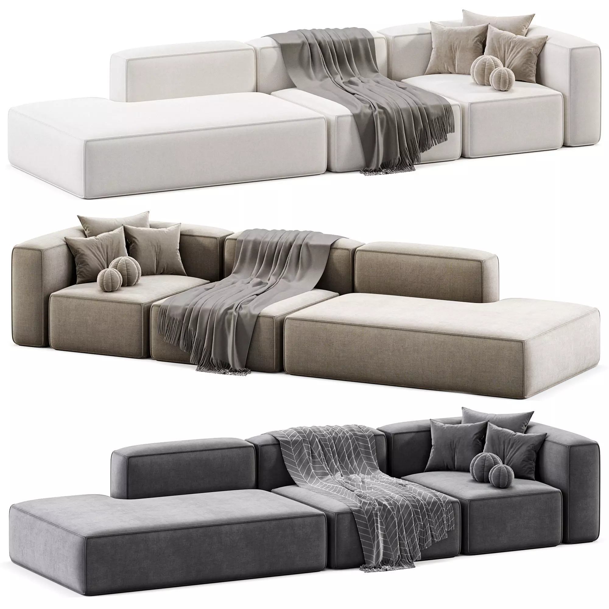 Szezlong modulowy XL Lennon 3D model_0