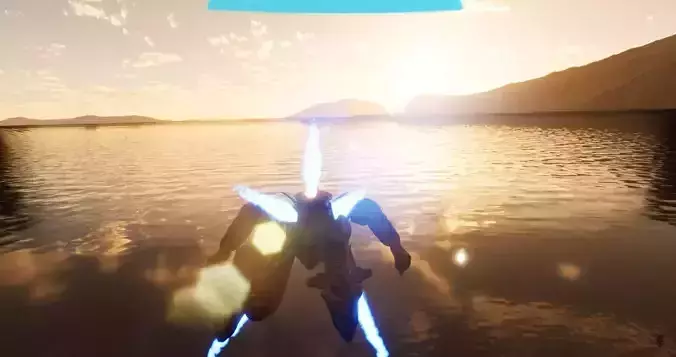 Unreal Engine Dynamic Flying Locomotion System Low-poly 3D model