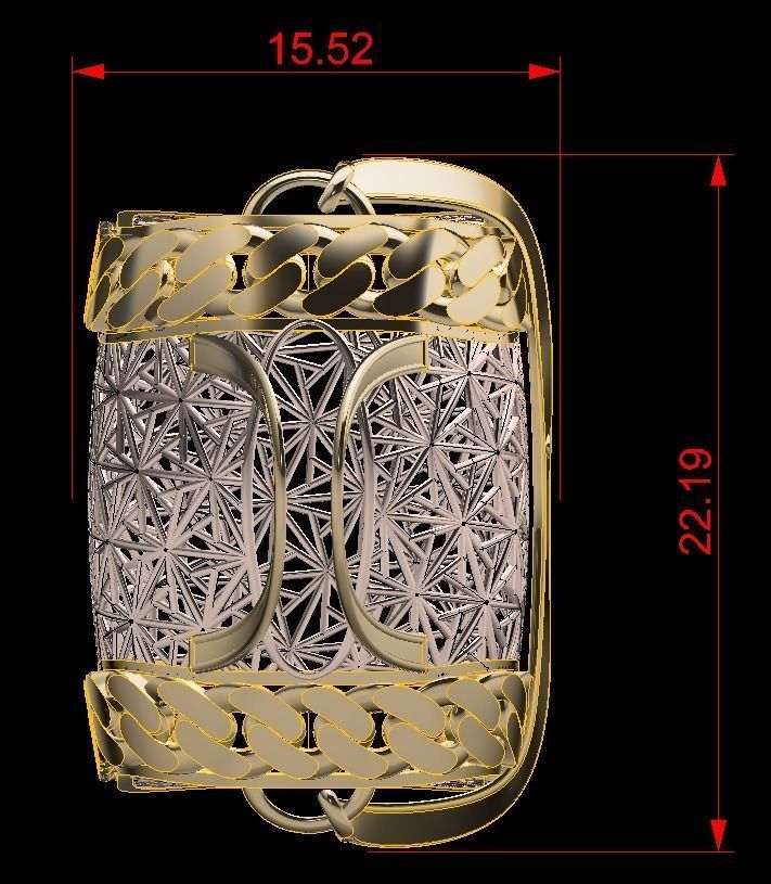 10 PCS FUSION CHAIN MOTIF BAG 3D print model_4