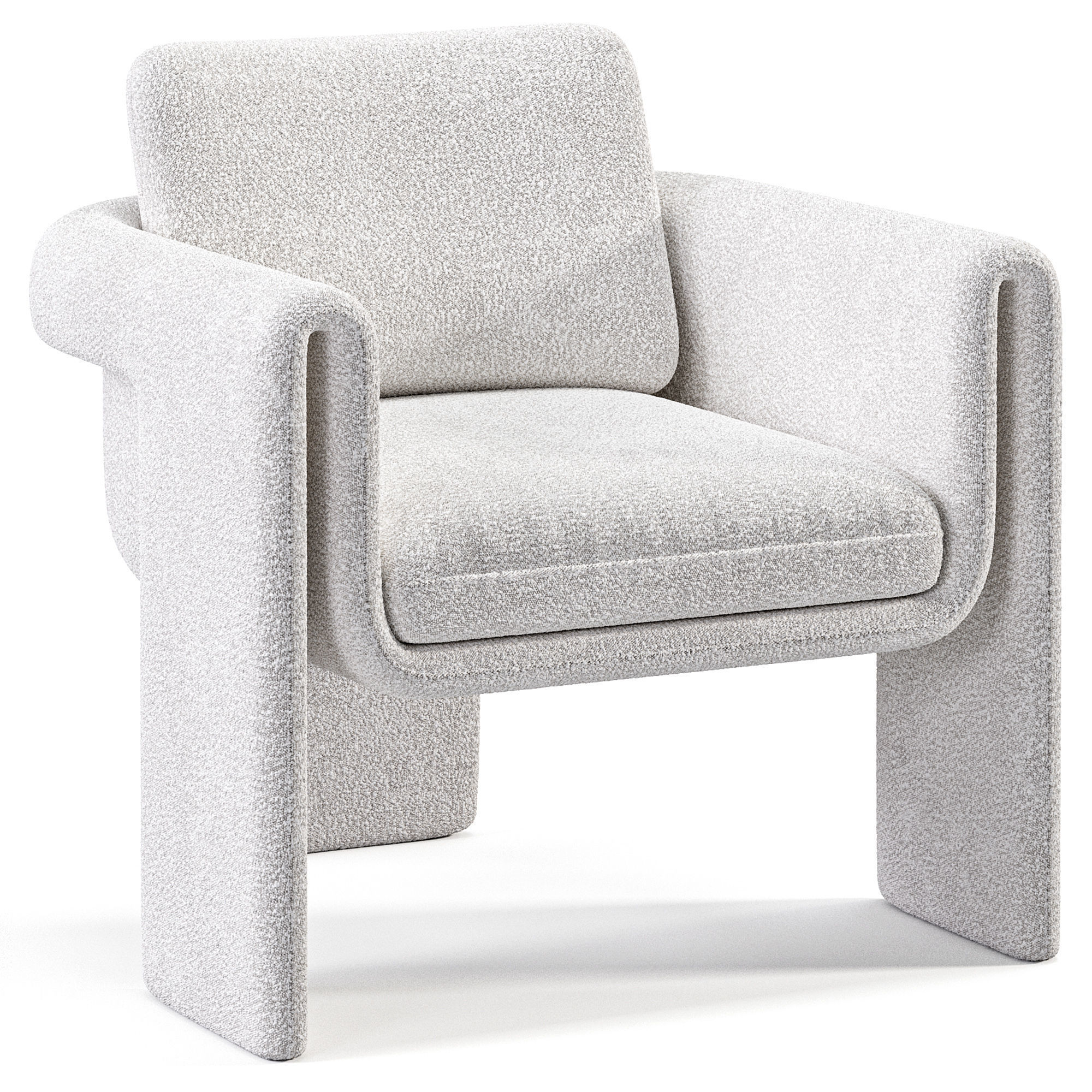 Floria velvet chair 3D model_2
