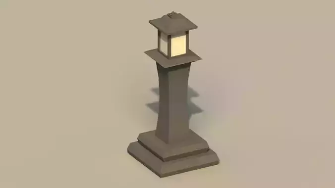 Low Poly Japanese Lamp Post