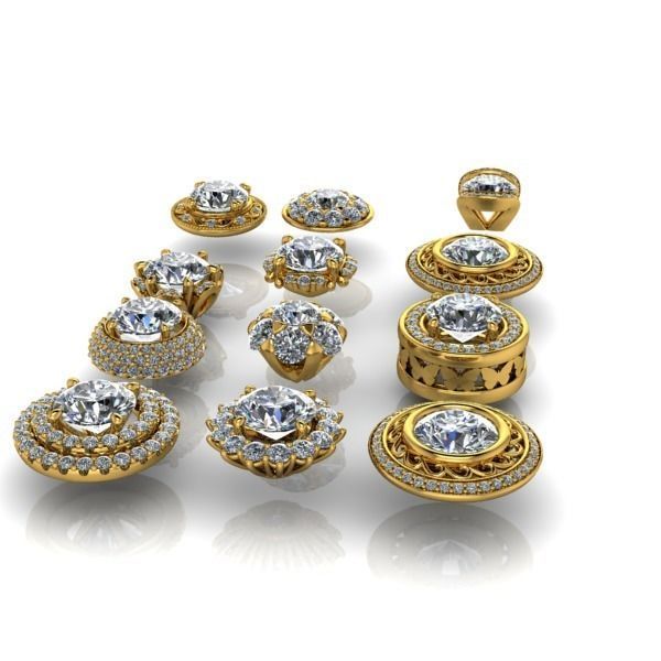 Assorted Various Stylish Modern Designer Heads Jewelry Findings 3D print model_1