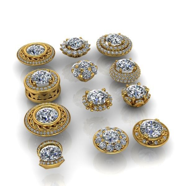 Assorted Various Stylish Modern Designer Heads Jewelry Findings 3D print model_13