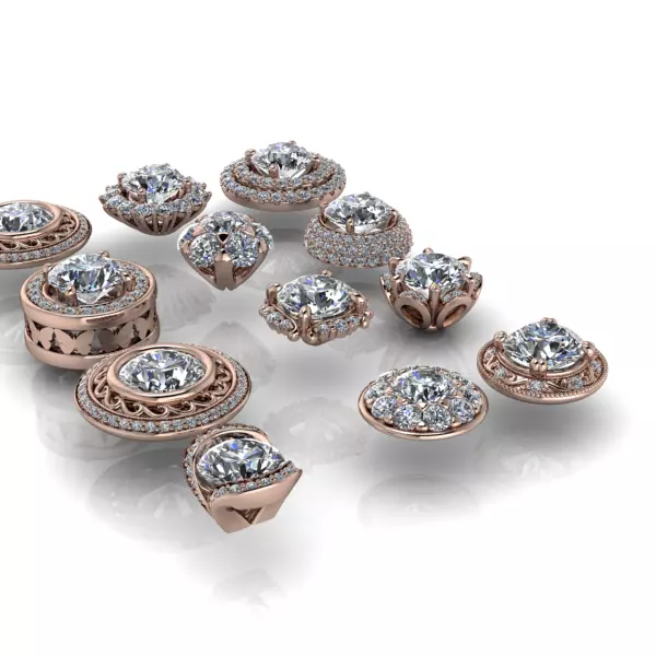 Assorted Various Stylish Modern Designer Heads Jewelry Findings 3D print model_0