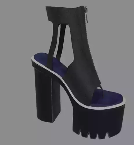 Block Platform Thong