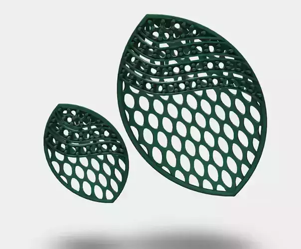 modern diamond setting net style pendant earrings set  3D print model