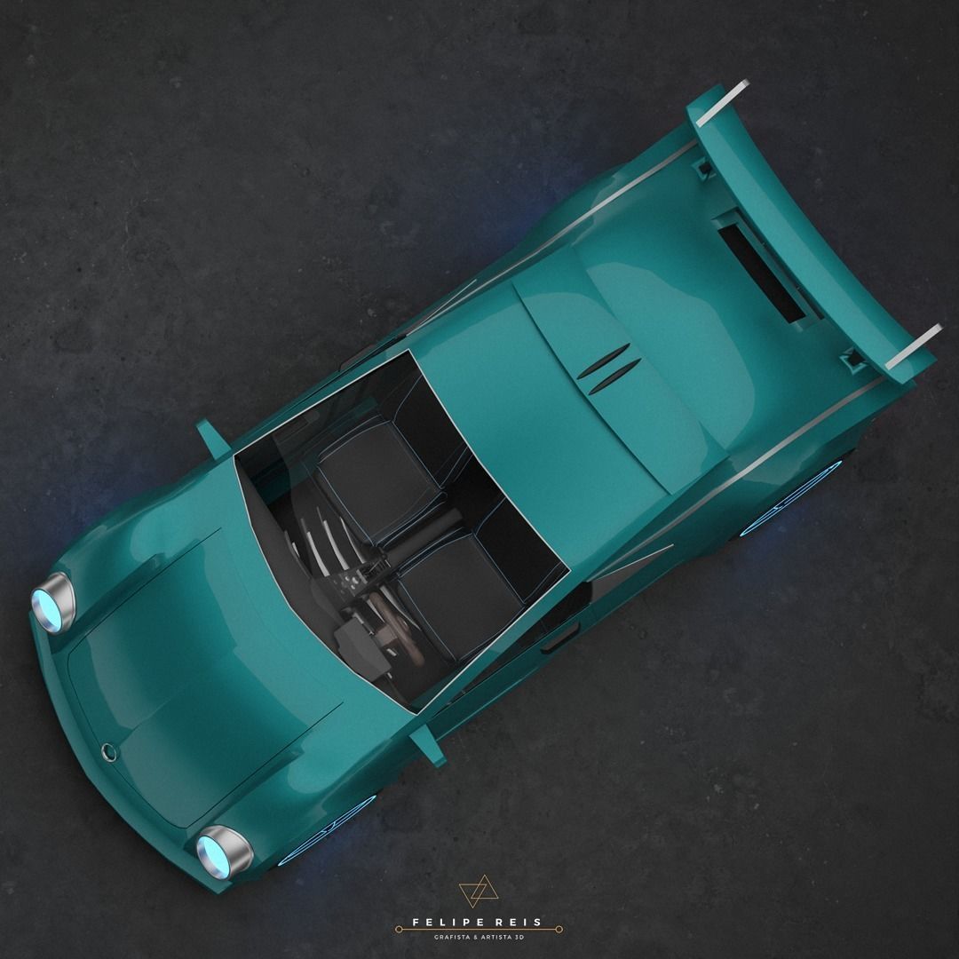 Futuristic Car Neo Low-poly 3D model_4
