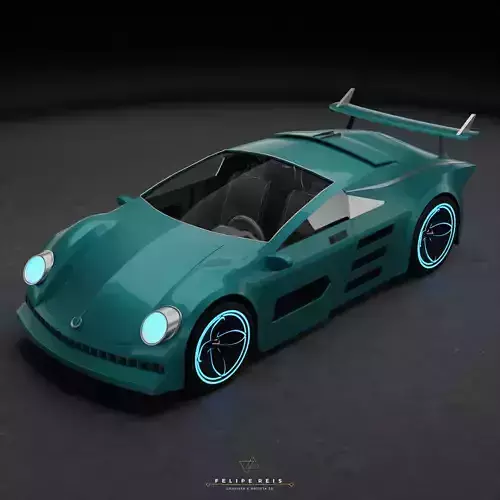 Futuristic Car Neo Low-poly 3D model