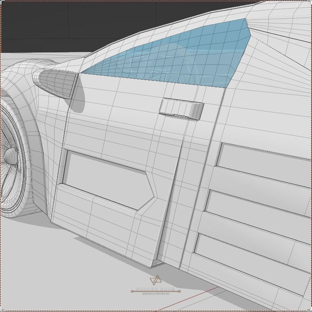 Futuristic Car Neo Low-poly 3D model_8