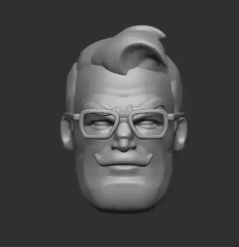 Detective Gordon Animated  - Headsculpt for Action Figures 3D print model