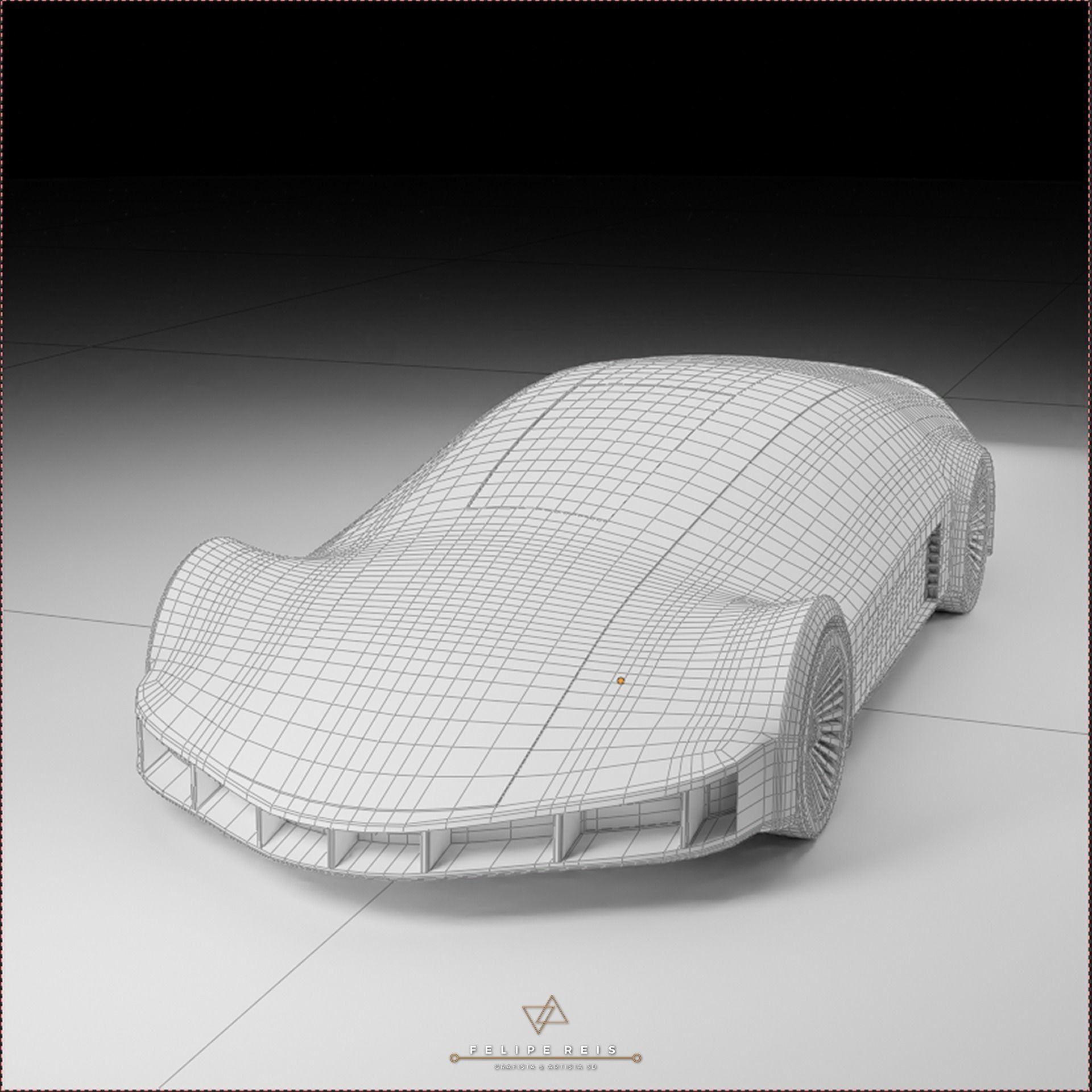 Futuristic Car Dream Night 3D model_6