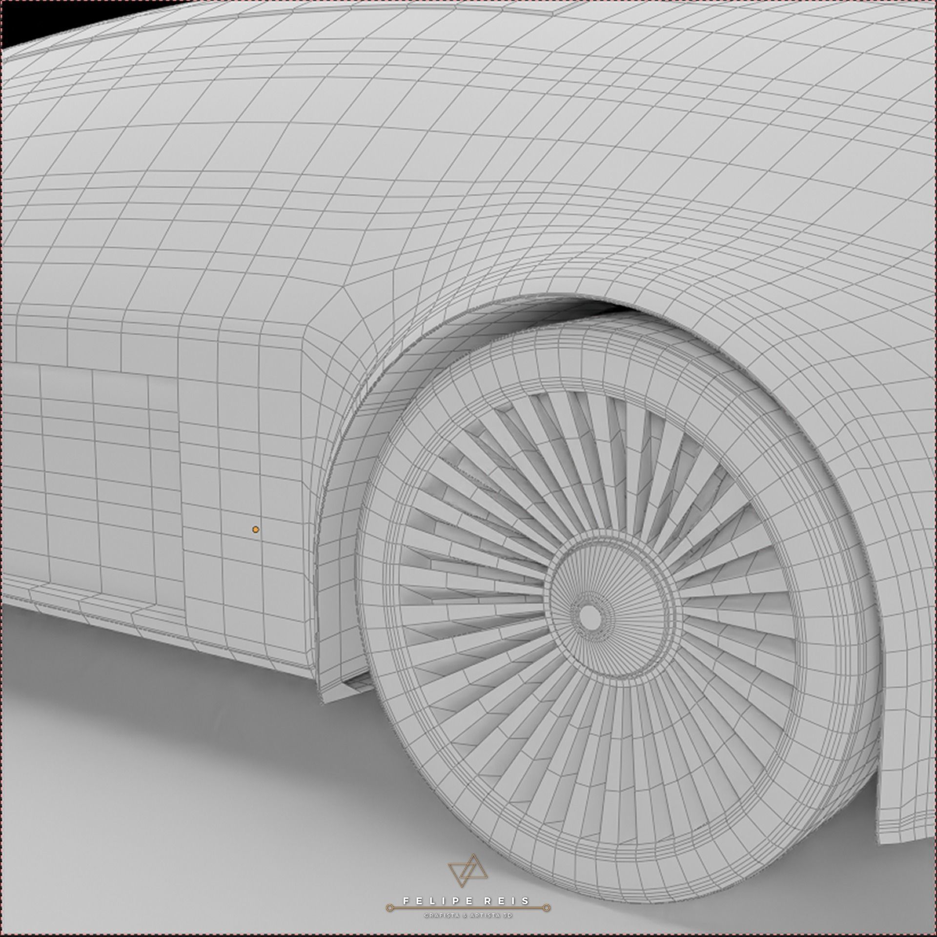 Futuristic Car Dream Night 3D model_8