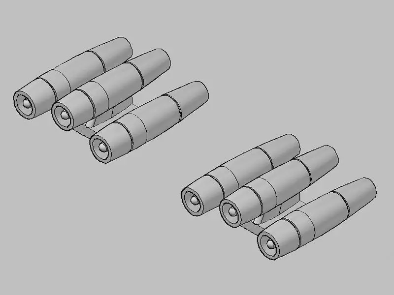 Tripple hypercruise jet engine for brick players 3D print model