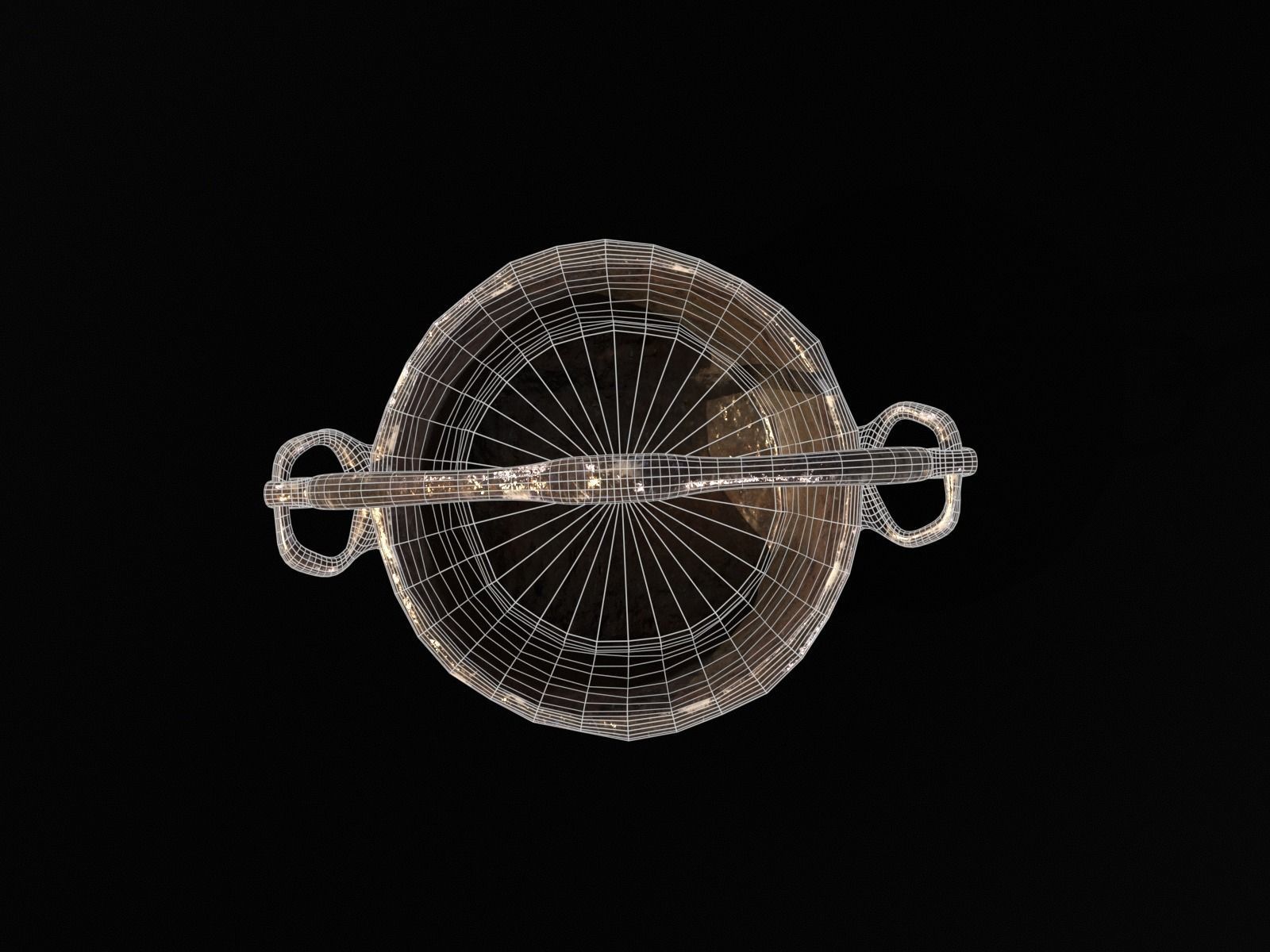 Old Medieval Iron Cauldron Low-poly 3D model_21