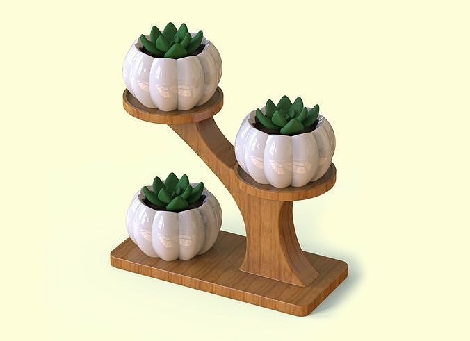 Pot and Stand Decor modern 3D print model