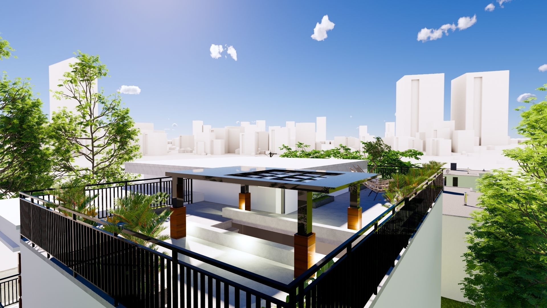 2 Floor House Design Modern Style 3D model_7