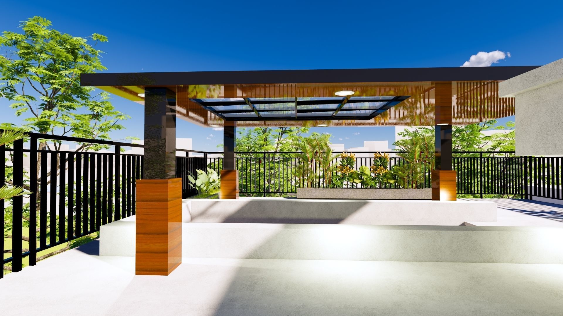 2 Floor House Design Modern Style 3D model_9