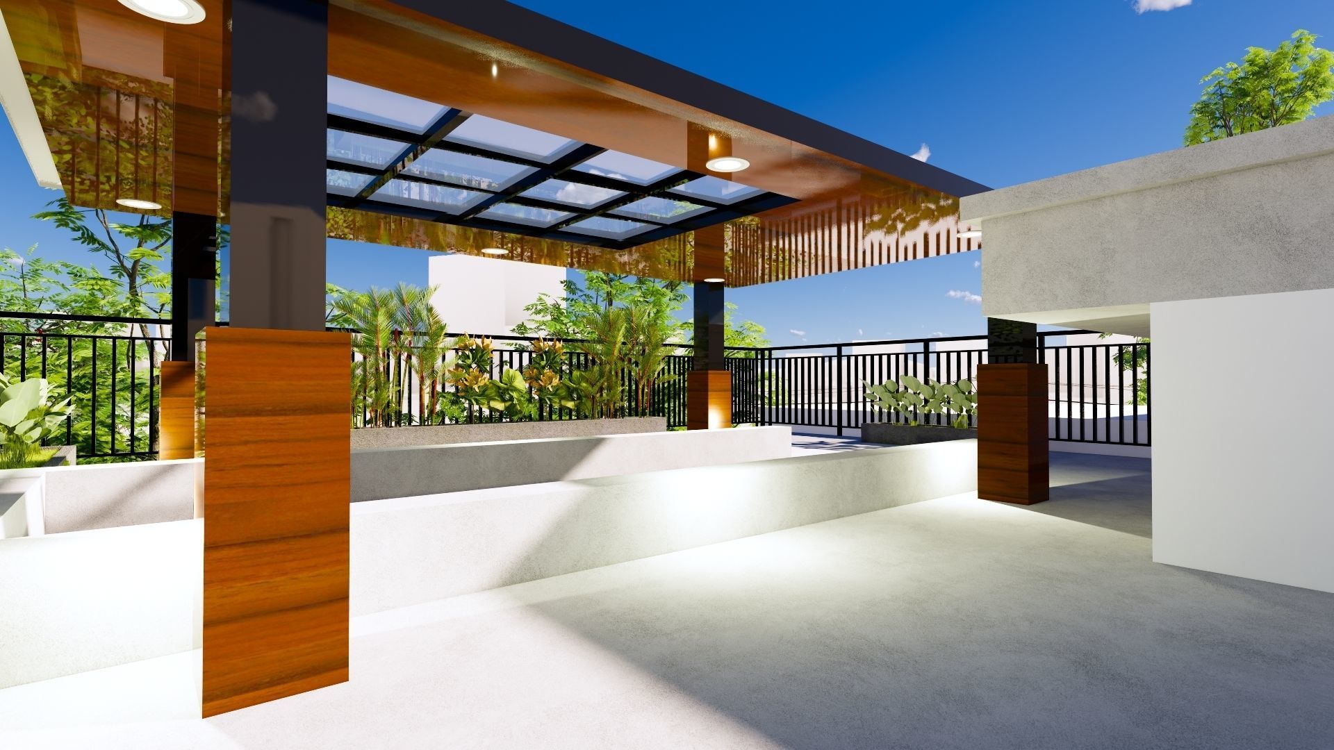 2 Floor House Design Modern Style 3D model_14