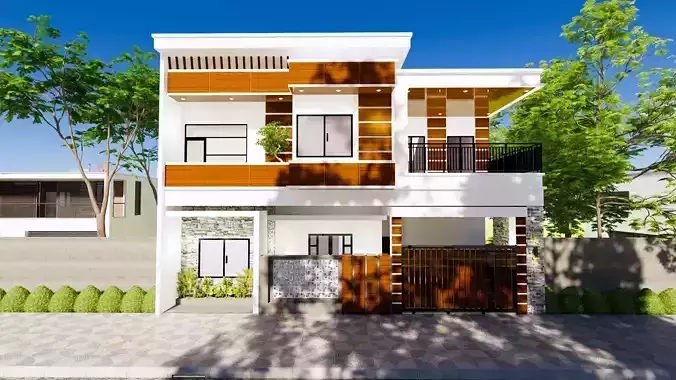 2 Floor House Design Modern Style 