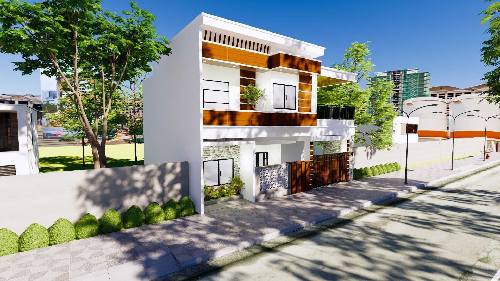 2 Floor House Design Modern Style 3D model_20