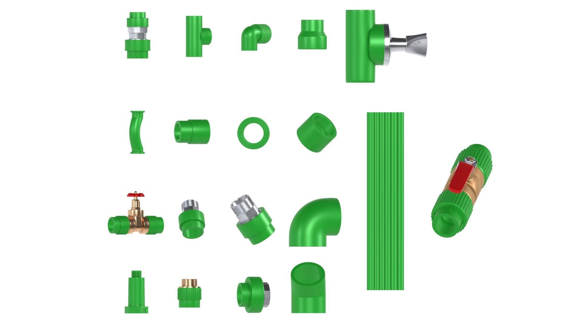 Pipe joints  3D model_3