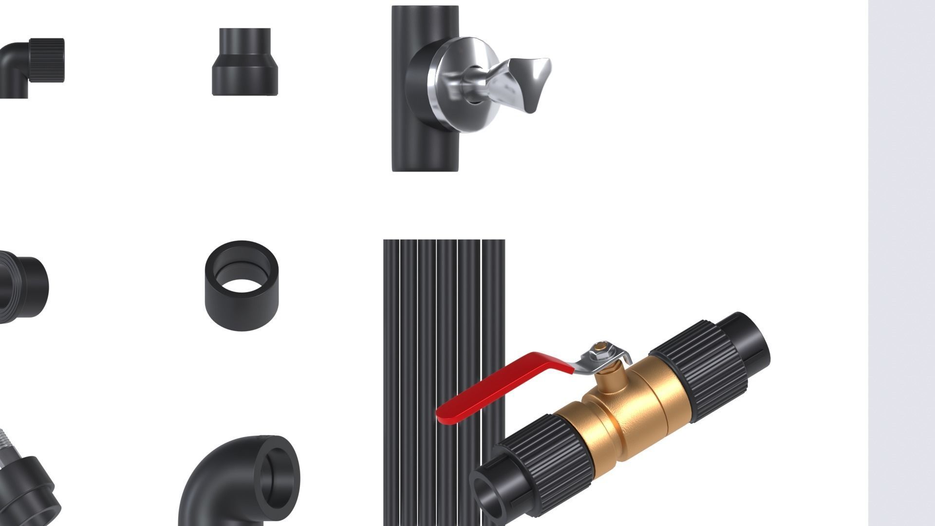 Pipe joints  3D model_5