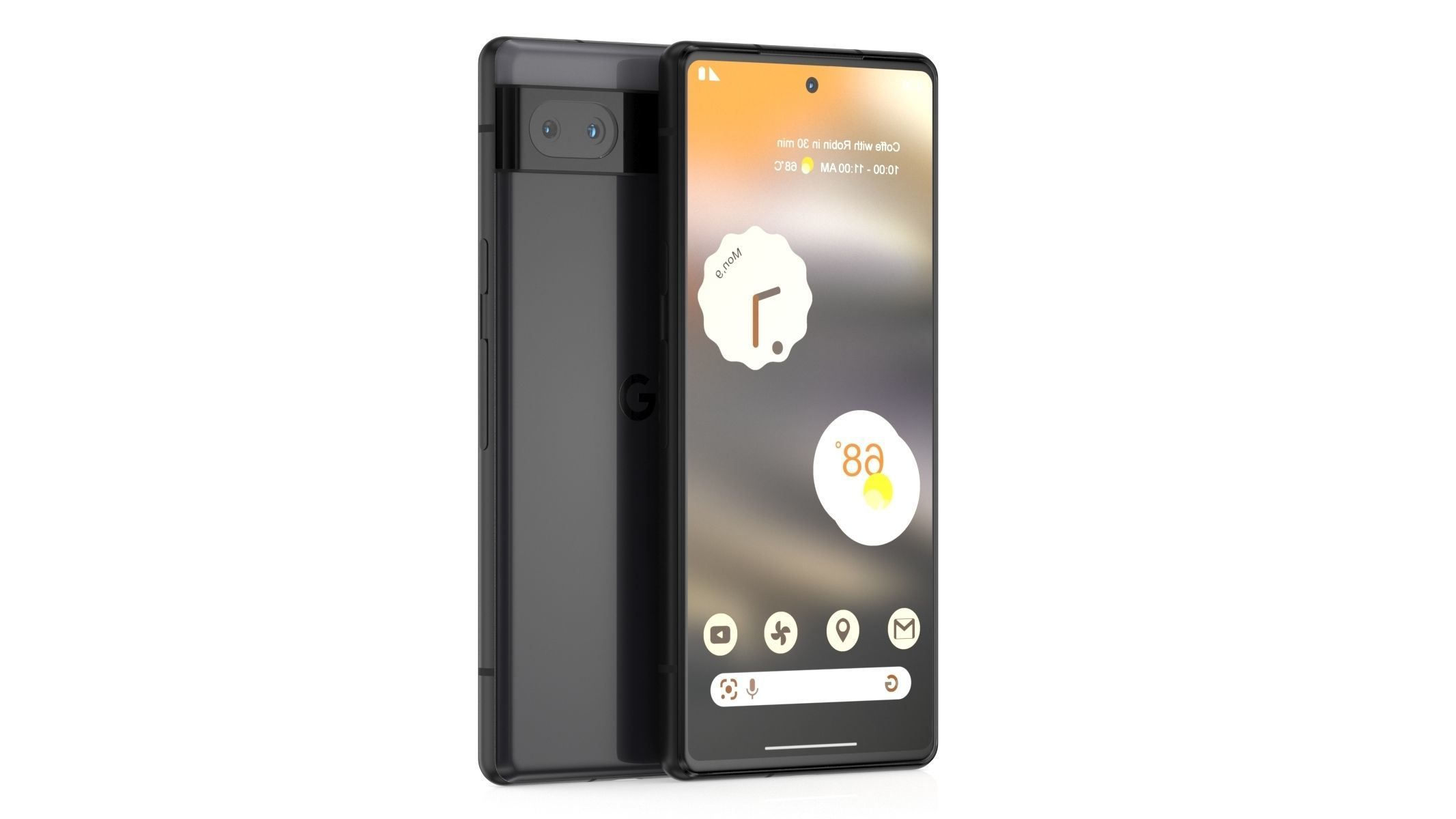  Google Pixel 6A Charcoal 3D model_1