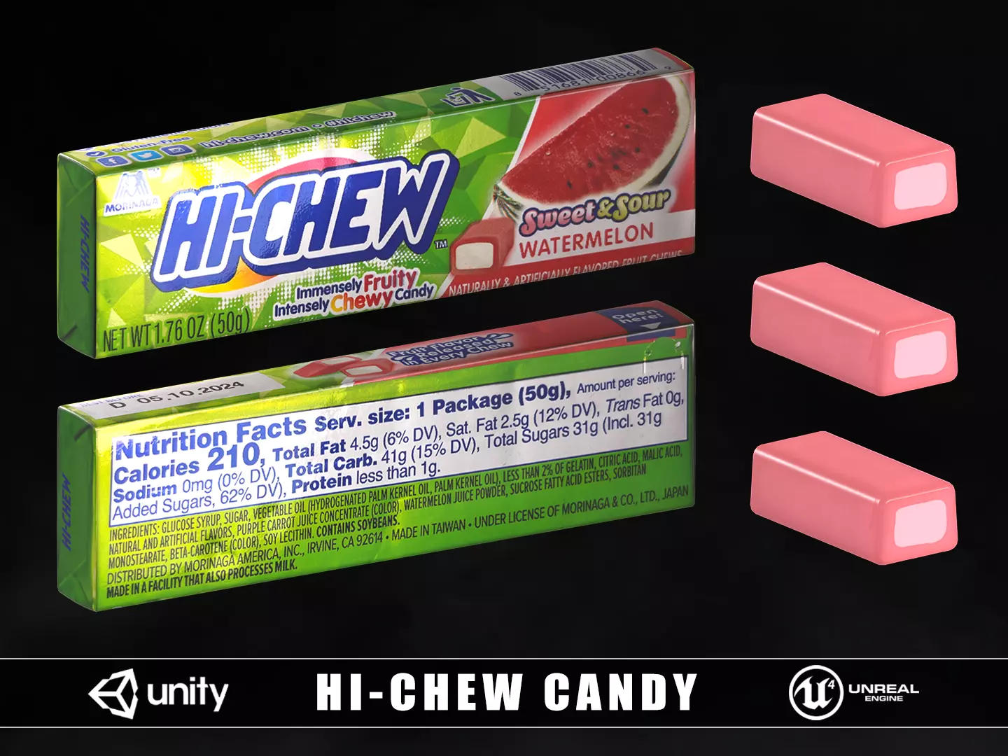 HI-CHEW Candy Low-poly 3D model_0