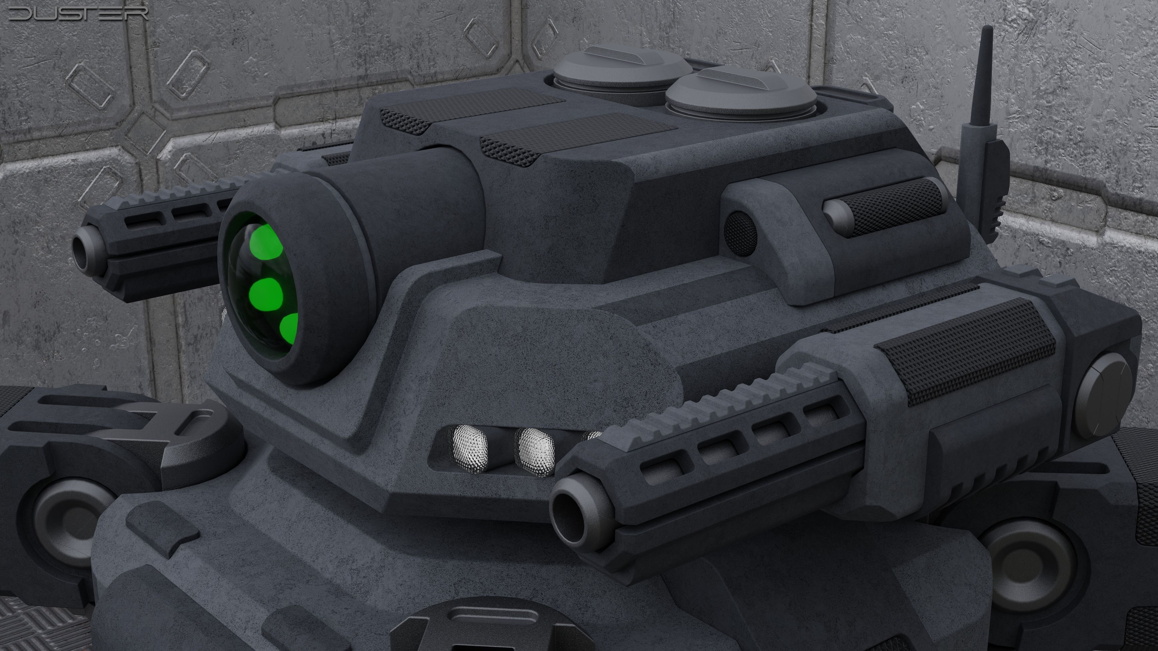 Sci-Fi Mech - Rigged 3D model_1