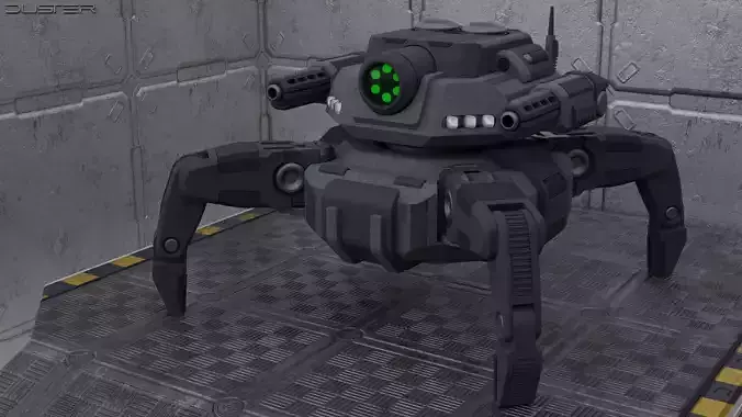 Sci-Fi Mech - Rigged 3D model