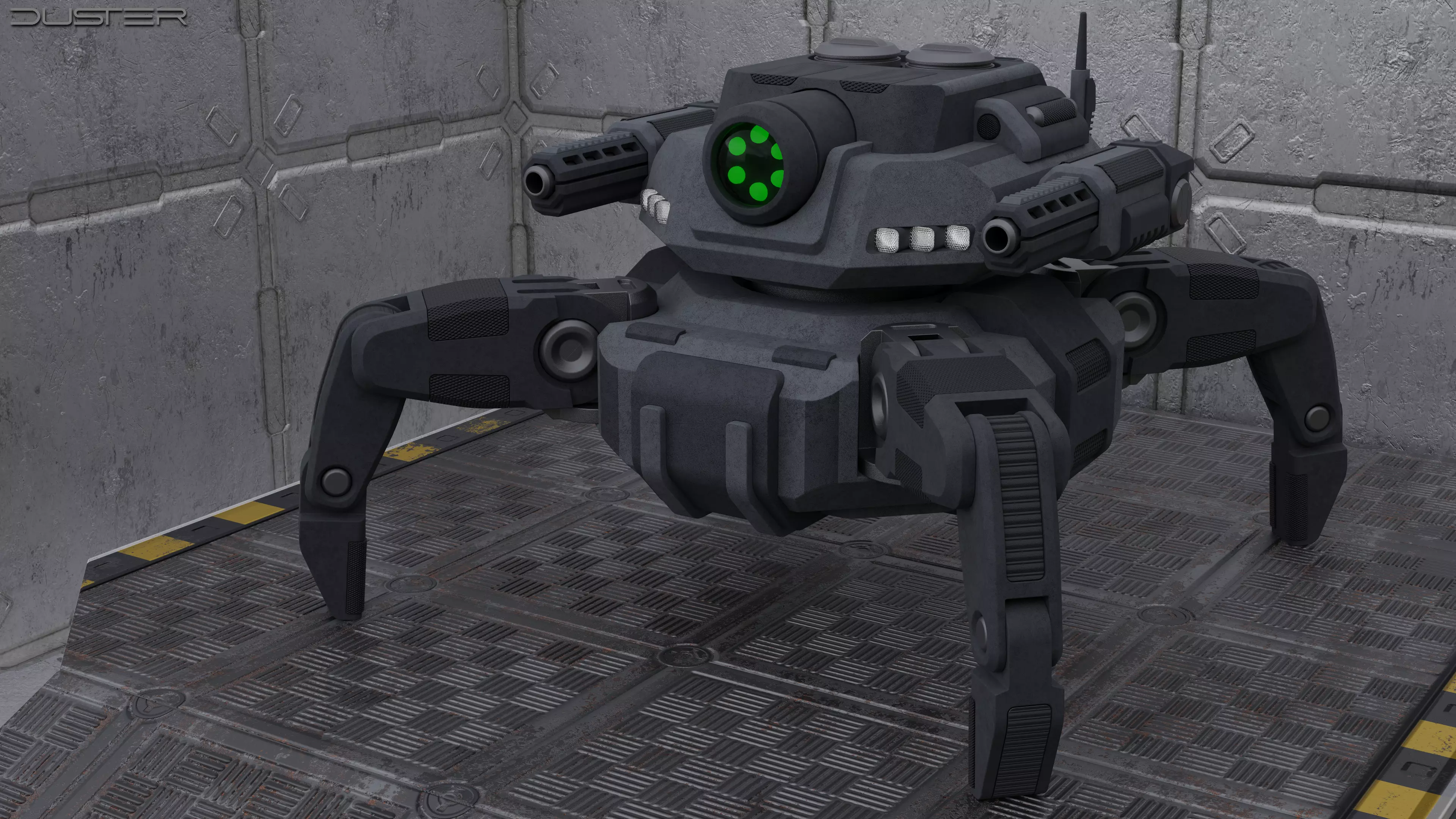 Sci-Fi Mech - Rigged 3D model_0