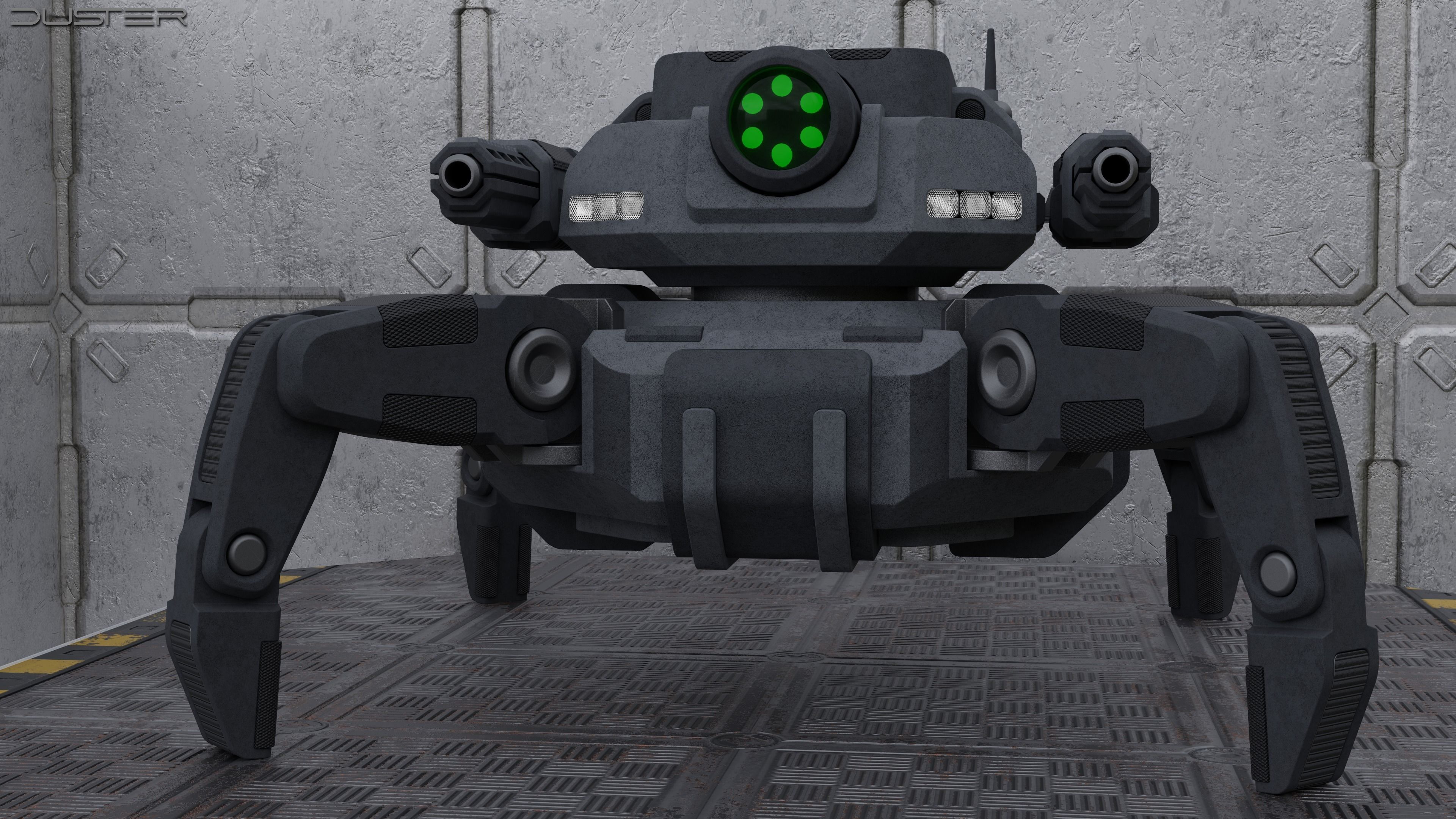Sci-Fi Mech - Rigged 3D model_2