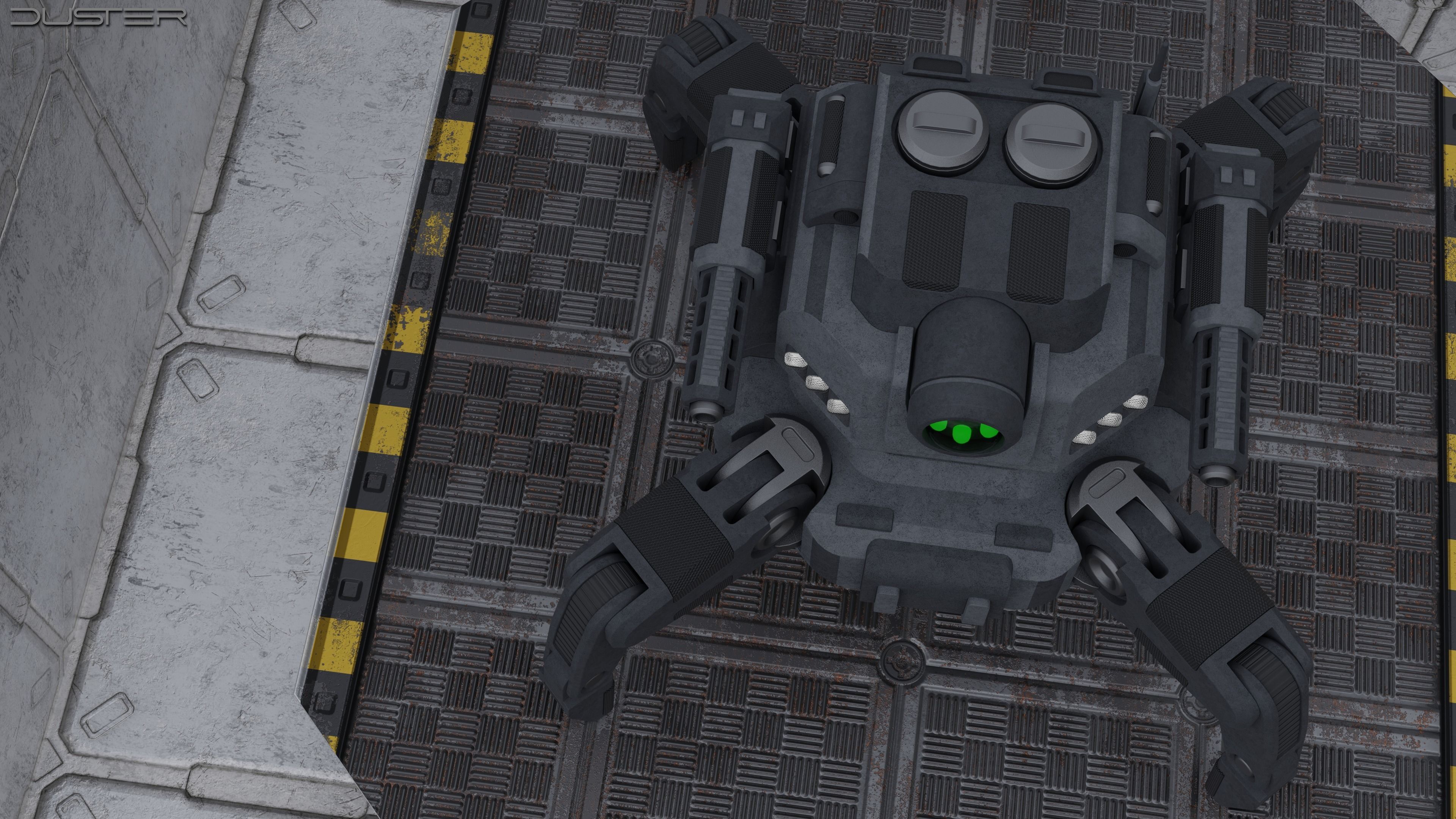 Sci-Fi Mech - Rigged 3D model_3