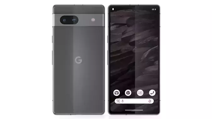 Google pixel 7A Charcoal 3D model Google pixel 7A Charcoal 3D model