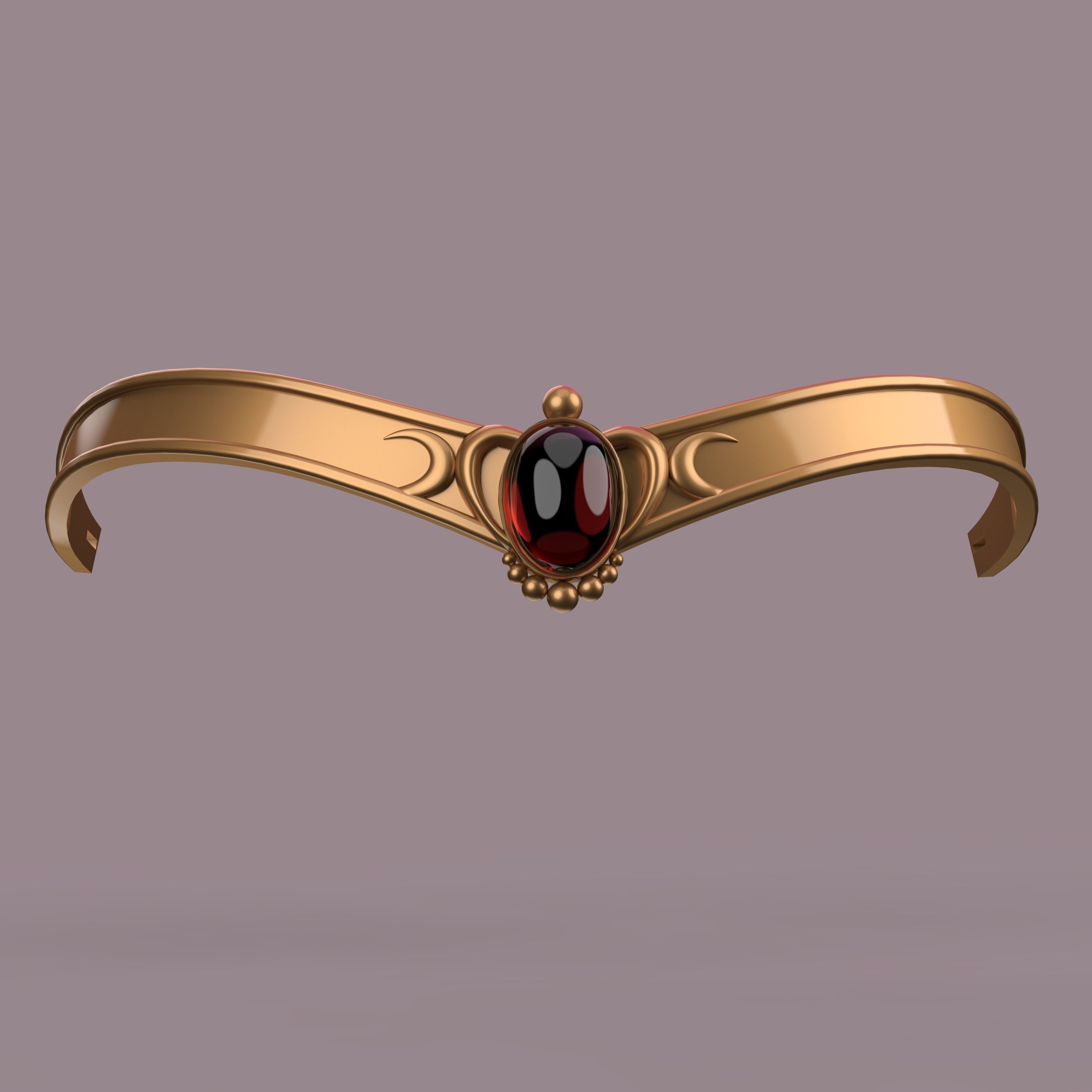 SAILOR MOON TIARA - REGULAR AND CRYSTAL VERSION 3D print model_3