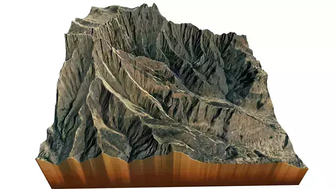 Tugela Falls 3d model terrain 3D model