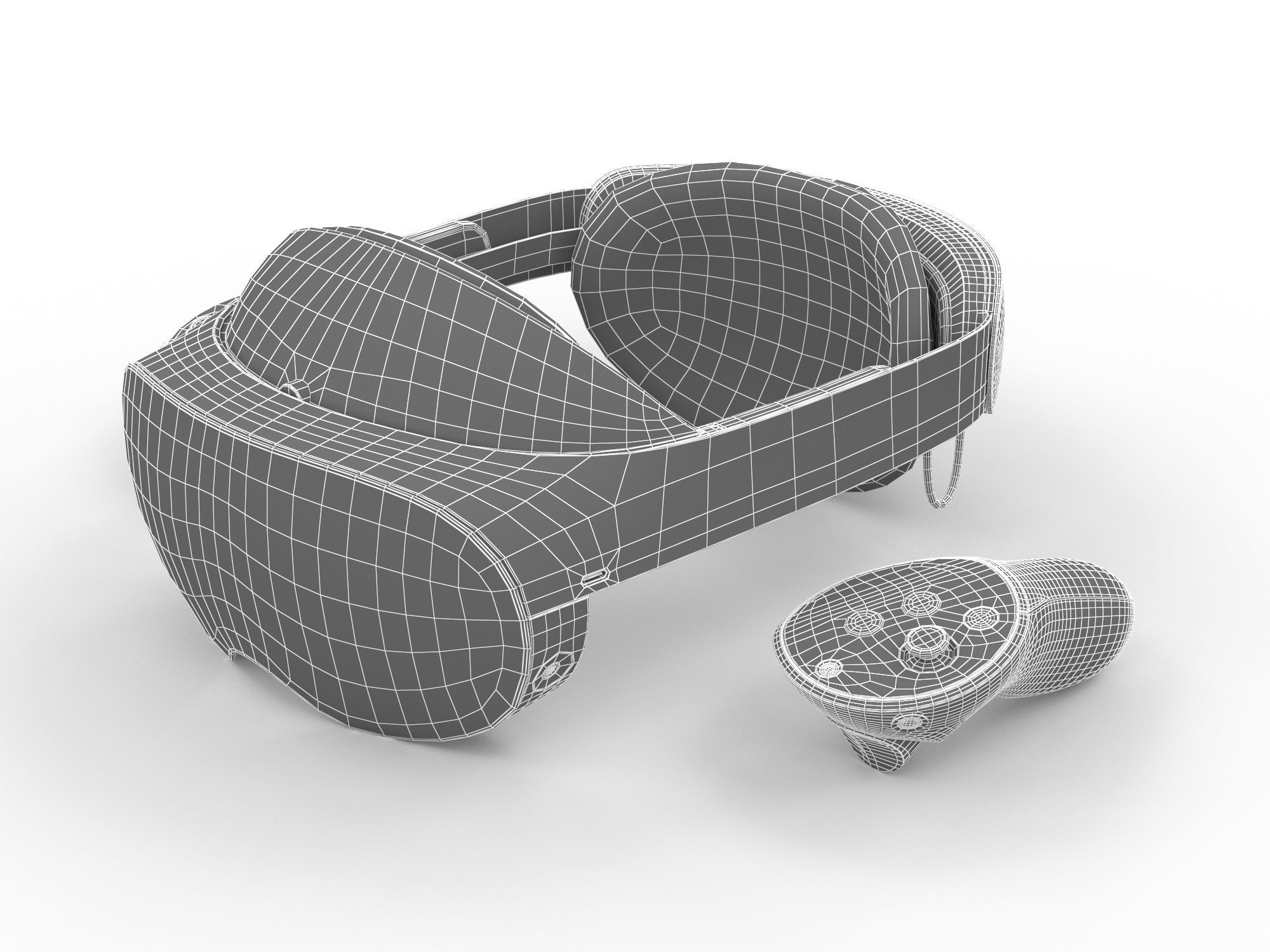 VR QUEST PRO LOW POLY GAME READY Low-poly 3D model_6